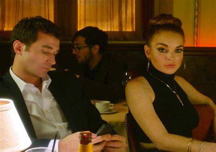 Lindsay Lohan and James Deen on the set of the film